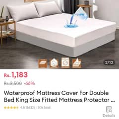 waterproof Mattress Cover for Double bed king size