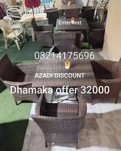 AZADI DISCOUNT SALE  SAB KUCHH OUTDOOR GARDEN RATTAN UPVC FURNITURE