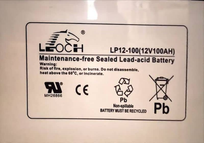 Leoch 12V 100AH Battery 1