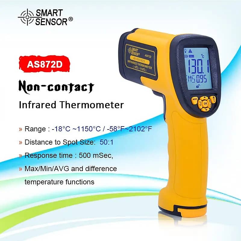 AS872D SMART SENSOR Infrared thermometer -18℃~1150℃ price in pakistan 0