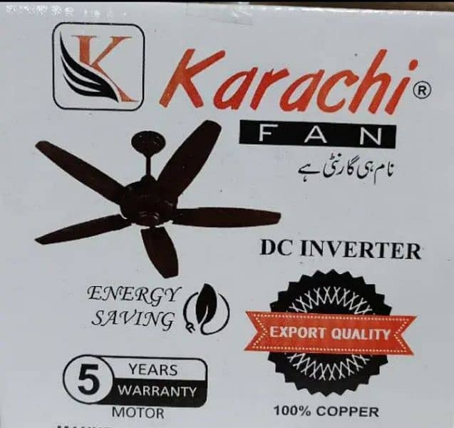 Karachi fan Ac DC and inverter 30 wt 11