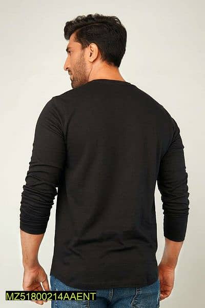 1 pc's men stitched Jersey plain t shirt ,black 2