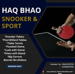 Table Tennis Tables / Ping Pong / Snooker table / Billiard Pool Tables