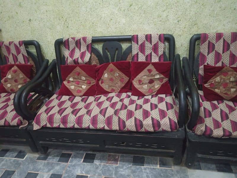 wooden sofa set 3