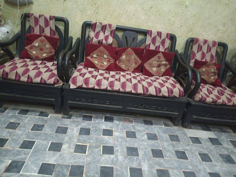 wooden sofa set 5