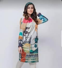 1 PC women's unstitched Printed lawn