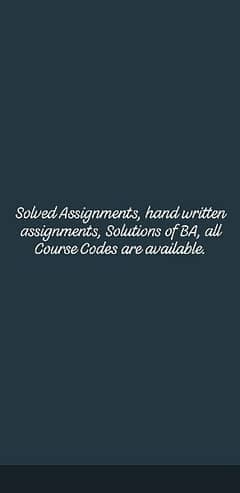 Hand written assignments of AIOU of Mertic, FA, BA,B. Ed, M. Ed 0