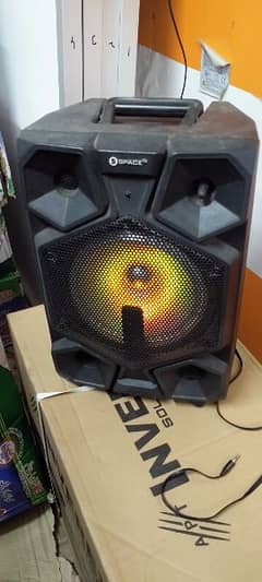 Space Rechargeable Speaker | With Mic | New Speaker Box Pack 0