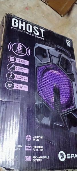 Space Rechargeable Speaker | With Mic | New Speaker Box Pack 3