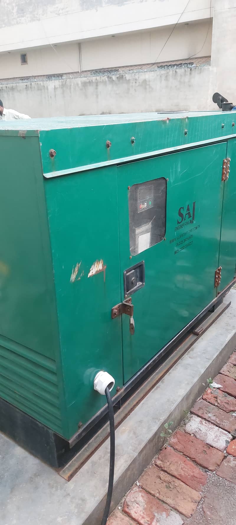 Perkins 3 Phase 27 KVA Diesel Generator with canopy almost new 2