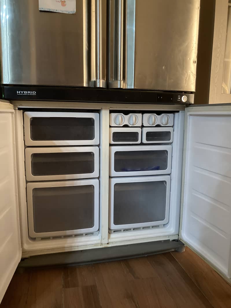 4 door hybrid sharp invertor refrigerator 4