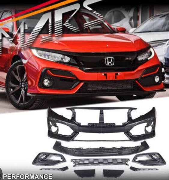 civic x si v2 front bumper 0