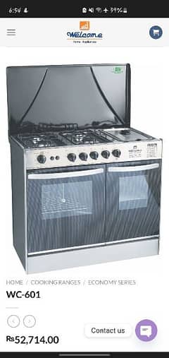 Welcome 3 Burner 6 in 1 Gas Cooking Range