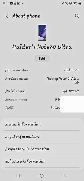 Samsung Note 20Ultra Non Pta 12 Ram 256GB GooD Condition More Details. 10