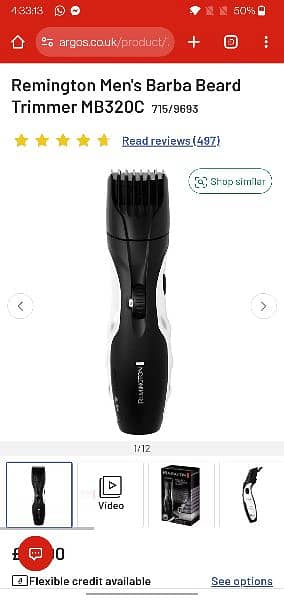 REMINGTON MB320 TRIMMER CHARGEABLE 2