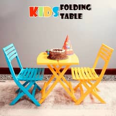 Kids Folding Portable (Table 1) And (Chair Pack of 2) Package 0