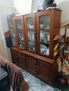 Wooden Solid Crockery Showcase/Cupboard for sale