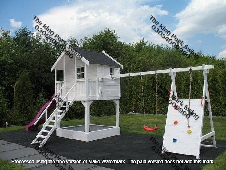 kids slides | Wooden Playhouse Set | kid swing | jhoola | Seesaw 17