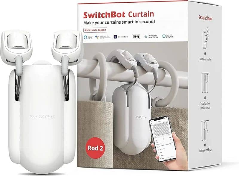 switch bot rod 2 smart curtain opener app automate timer control 1