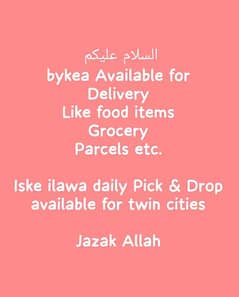 Bykea Pick & Drop Service