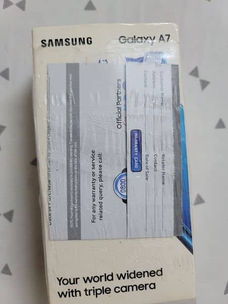 samsung A 7 2018 dual sim pta approve box 8