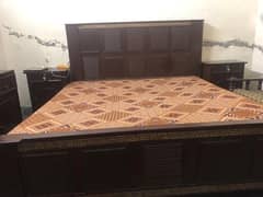 king bed with 2 side tables