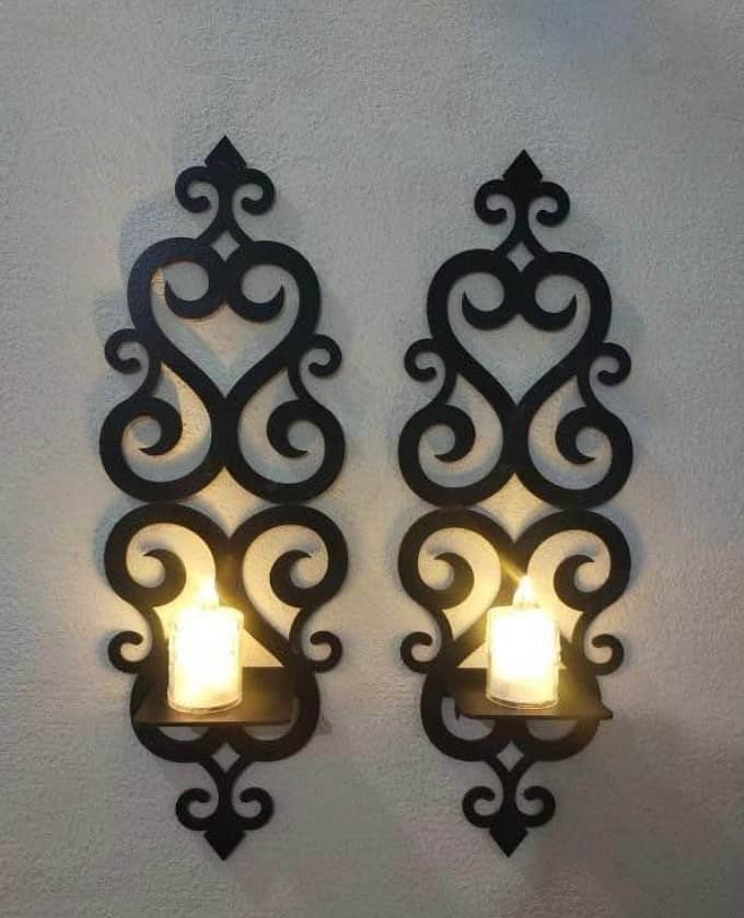 2Pcs Candle Holder Wall Decorations Set 0