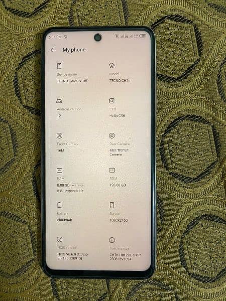 Tecno camon 18P 1