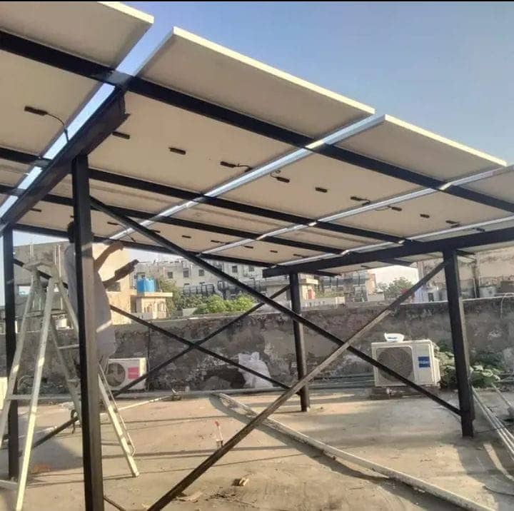 Elevated Solar Structure customized Guarder Work 14 rup watt 0