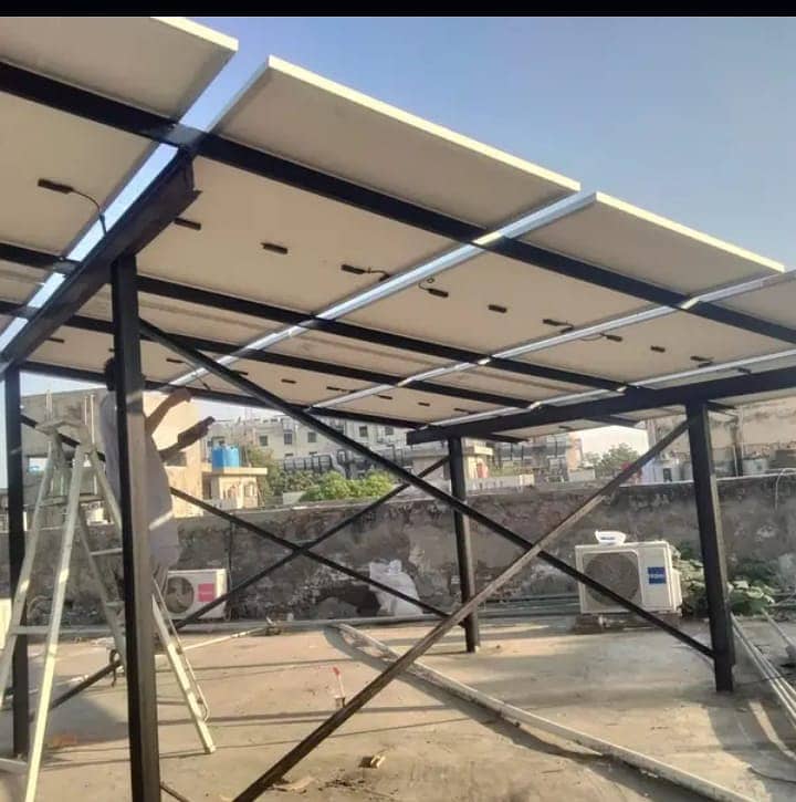 Elevated Solar Structure customized Guarder Work 14 rup watt 10