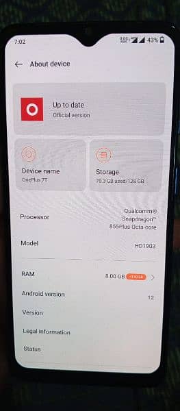 one plus 7t 8+3 rim 128 store 3