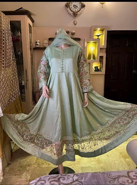 3 piece stitched embroidered katan silk maxi 0