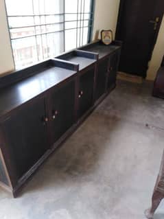 Console table with mirror