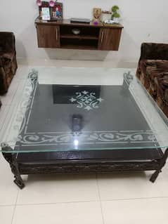 4 by 4 glass top table