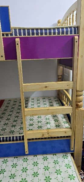 Tripple wooden Bunk bed  few month used 3