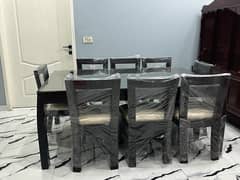 new wooden dining table with 8 chairs