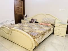 Off White Bedsets with dressing and Wardrobe