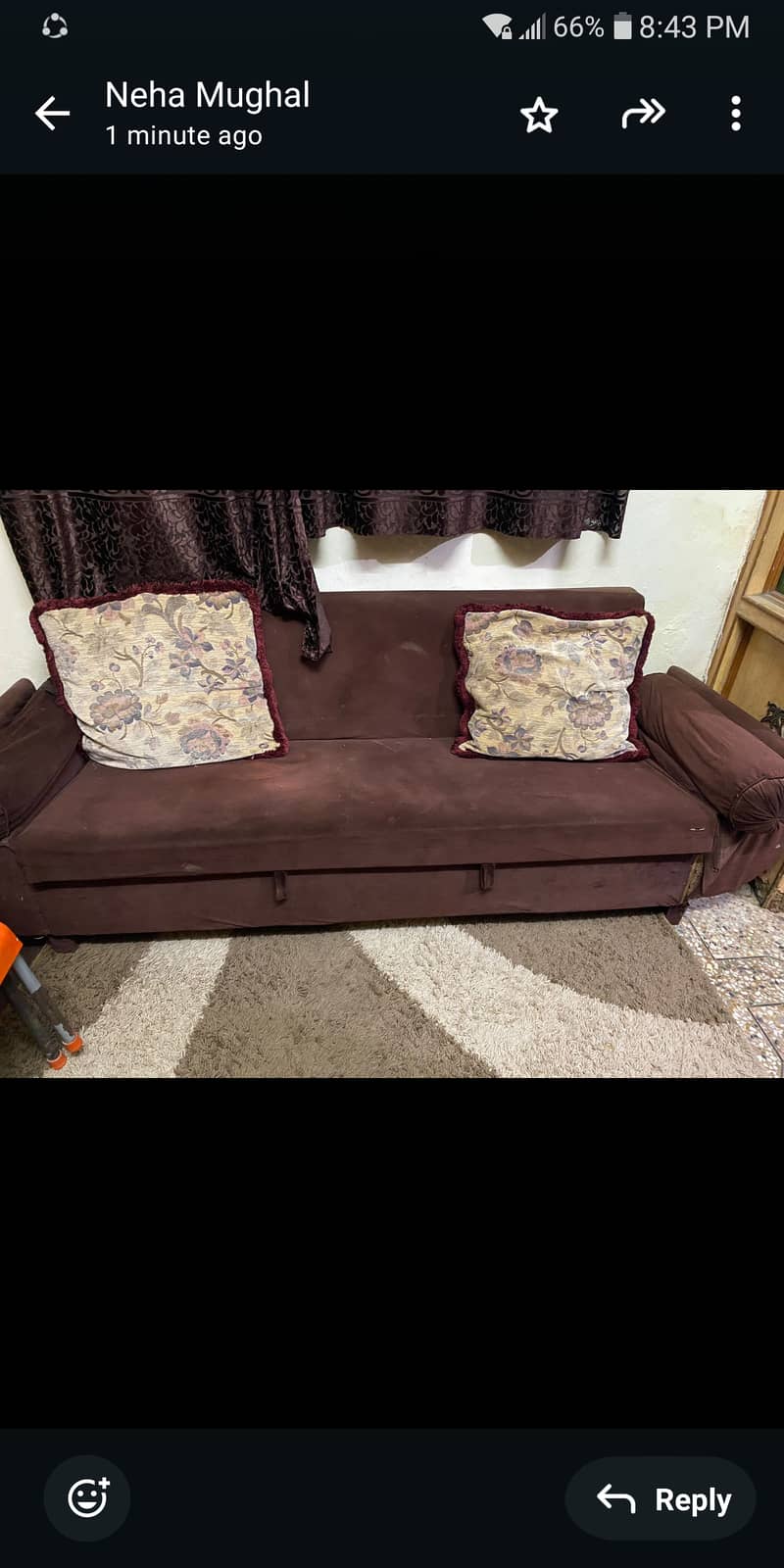 3 seater sofa cumb bed 1