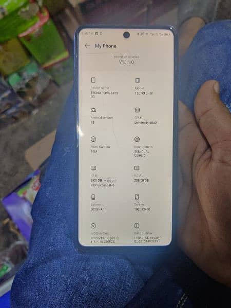 Tecno pova 5 pro 8 gb ram 256 gb memory 10 by 10 4