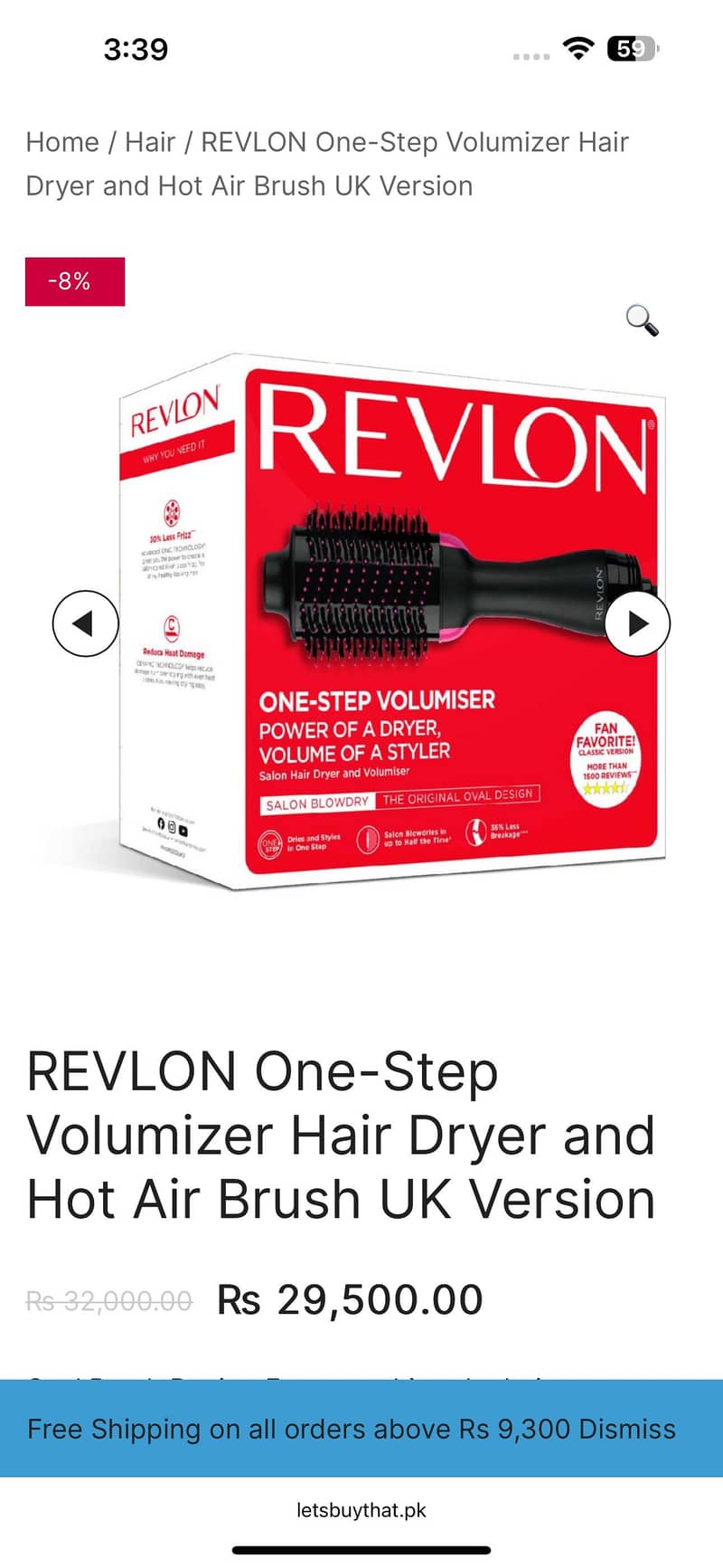 Revlon bouncy hair curler, dryer, straightener (UK Version) 3