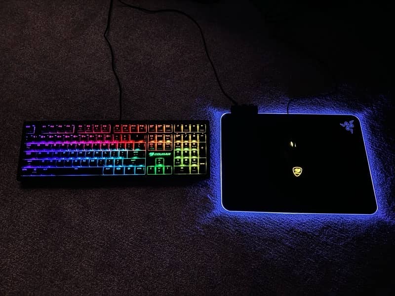 Cougar Keyboard And Mouse/ Razer Gaming Pad For sale 0