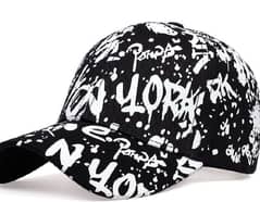 printed cap  with asthetic print