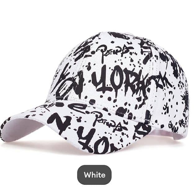 printed cap  with asthetic print 2