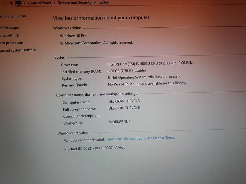 DELL LATITUDE 3380 Core i3 6th Gen 8GB RAM 128GB SSD 8