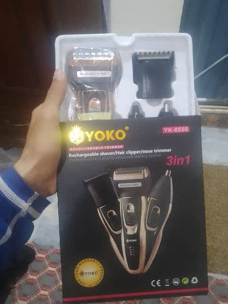 YOKO trimmer only shaving & button is broke  Baki full ok pinpack 2