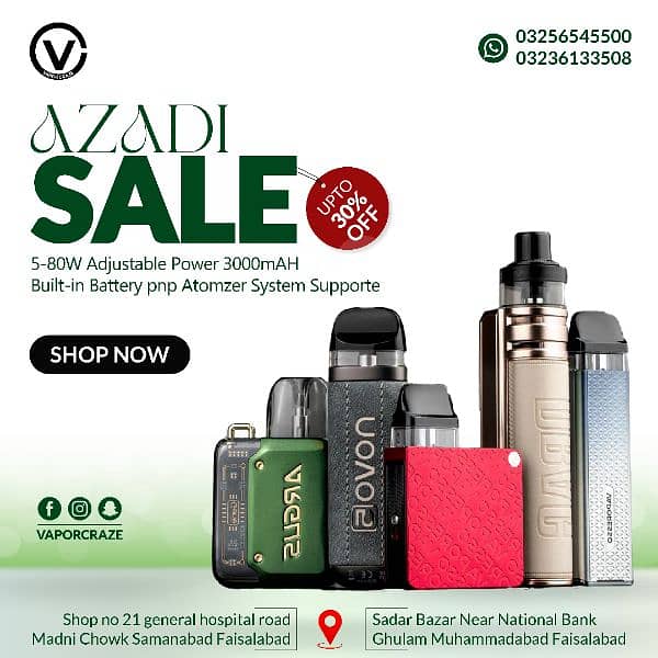 Vapor Craze vape shop now in saddar Bazaar upto 20% discount 2