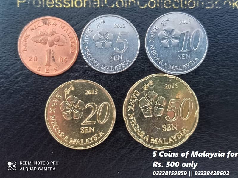 Coins of India, China, Srilanka, Bangladesh, Nepal, Malaysia,Indonesi 0