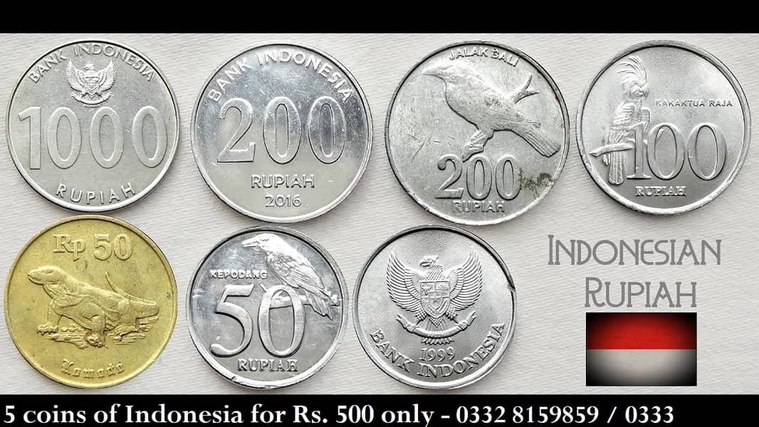 Coins of India, China, Srilanka, Bangladesh, Nepal, Malaysia,Indonesi 7