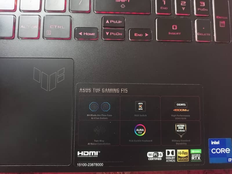 ASUS TUF F15 Gaming laptop  12thGen i7 1TB SSD 16GB RAM 2