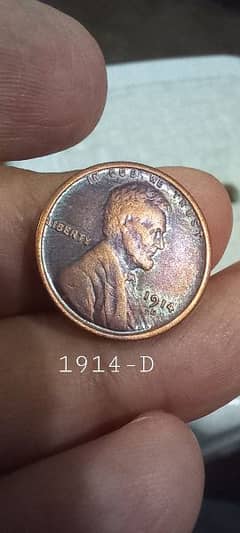 USA 1914-D LINCOLN COPPER PENNY | RARE COIN, OLD COIN, ANTIQUE COINS